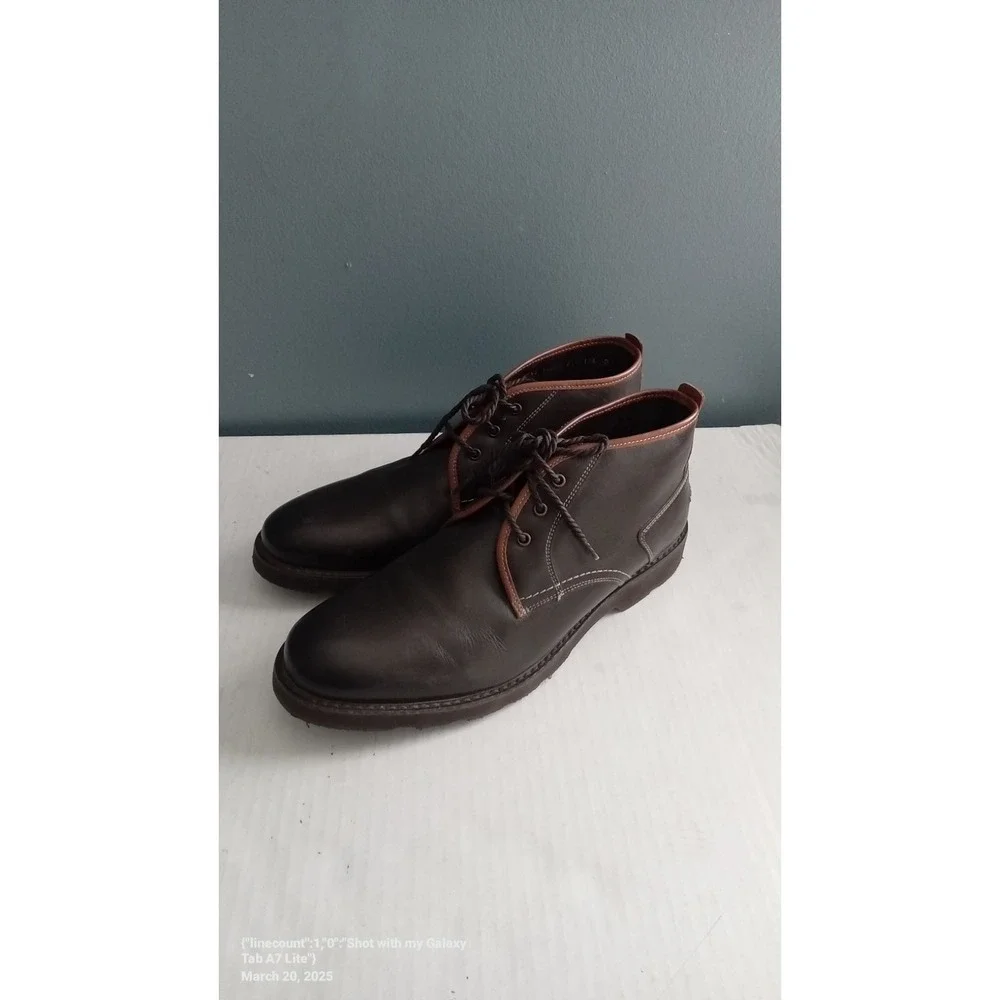 Leather Chukka Boots Ankle Dress‎ Casual Lace Up Brown Shoes
